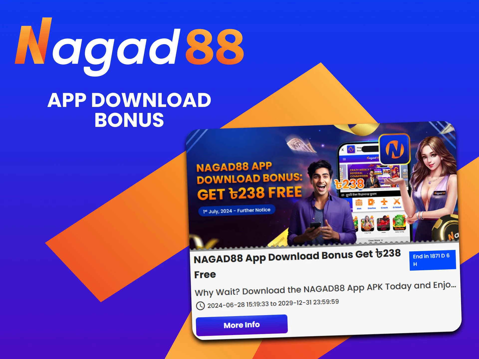 Download the app and get a Nagad88 bonus.