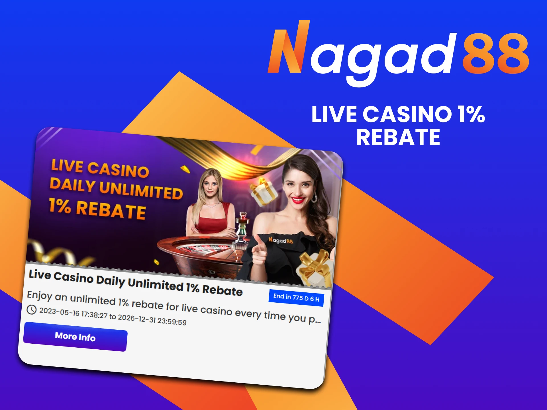 Get a discount on live casino from Nagad88.