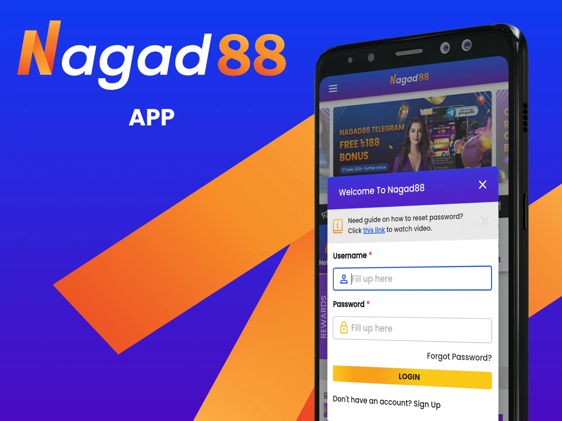 Log in to your personal account via Nagad88 app.