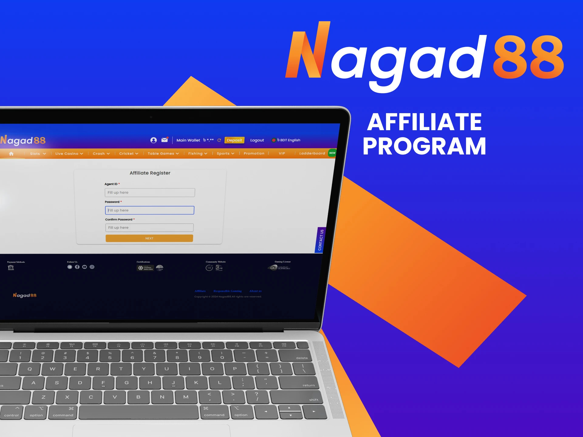 Participate in the Nagad88 affiliate program.