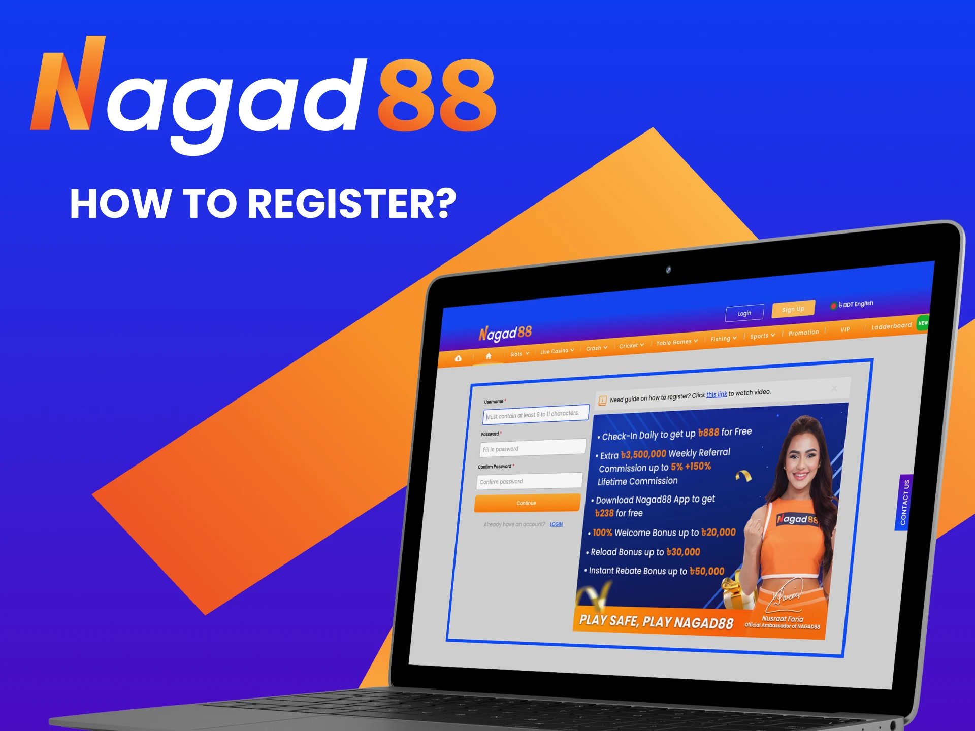 Register on the Nagad88 website easily in 5 steps.