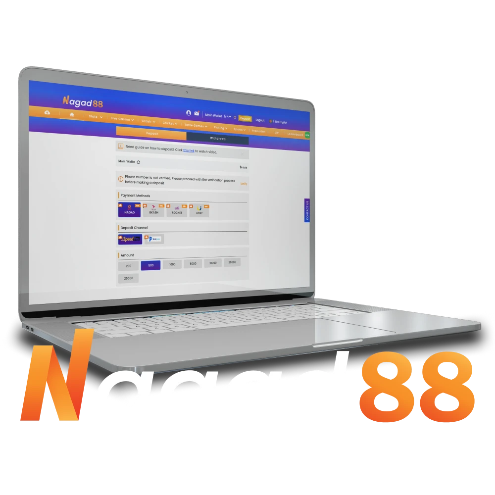 Nagad88 offers popular and fast deposit and withdrawal options in Bangladesh.