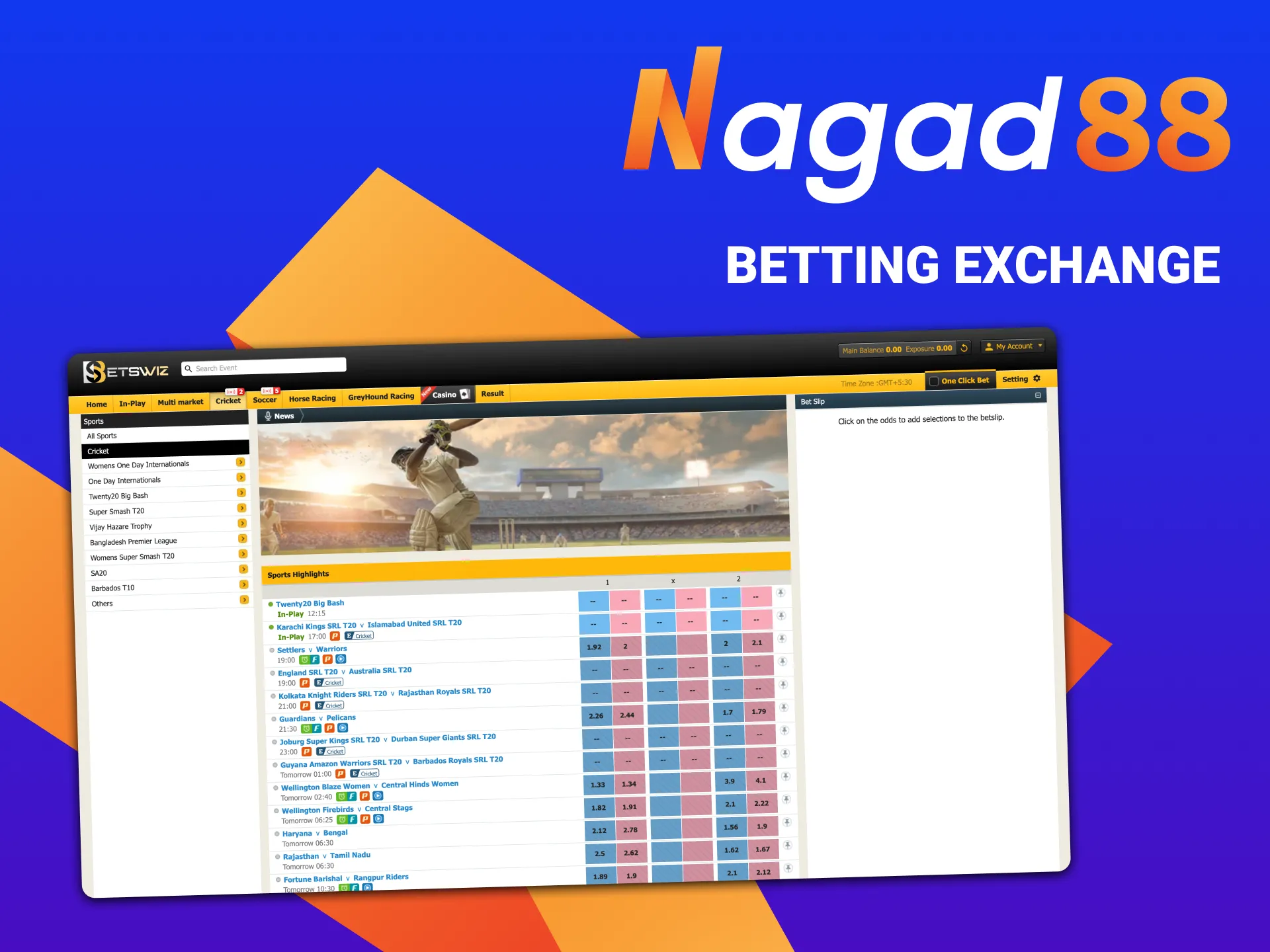 At Nagad88, betting exchange is available for users.