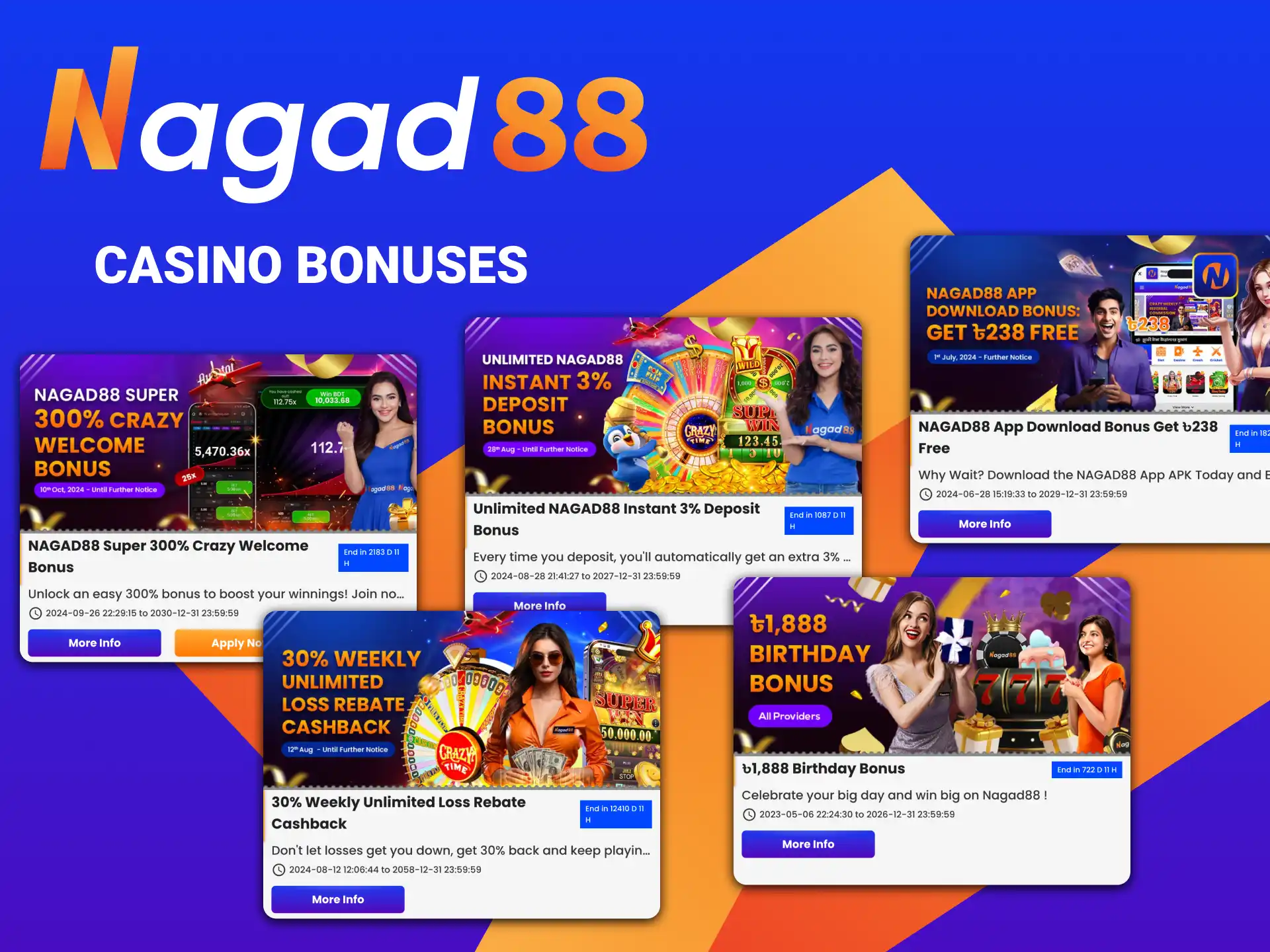 Nagad88 offers cool bonuses for both beginners and experienced users.