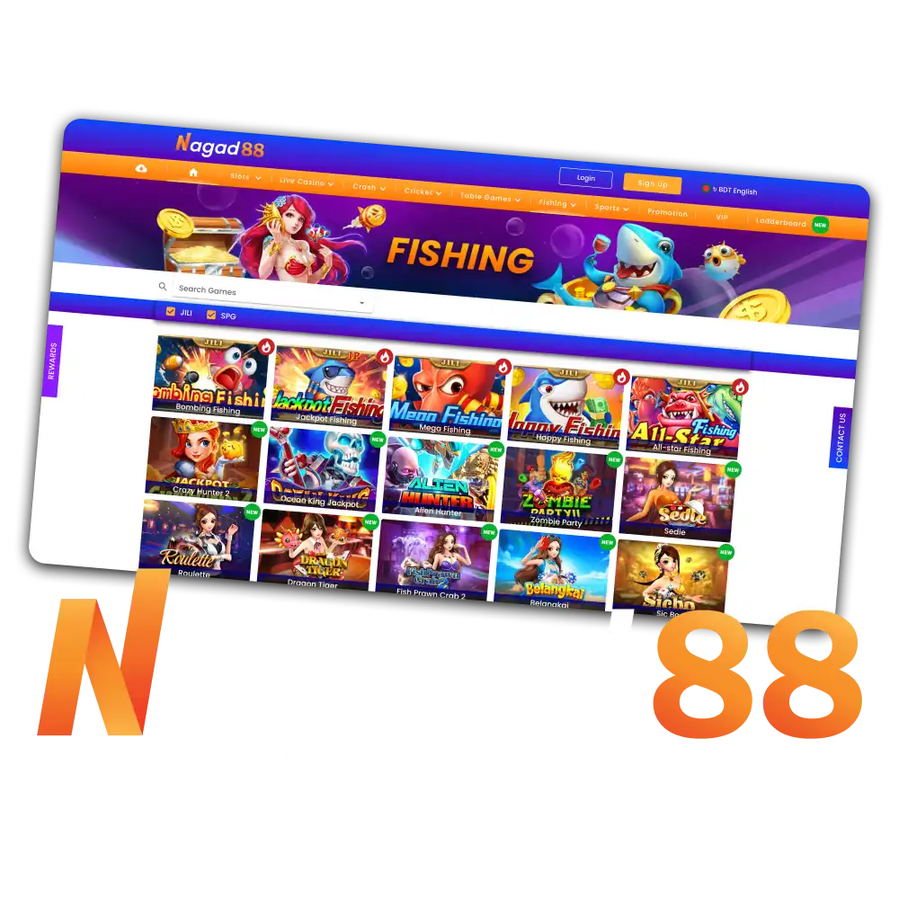 Play fishing games at Nagad88 official casino platform.