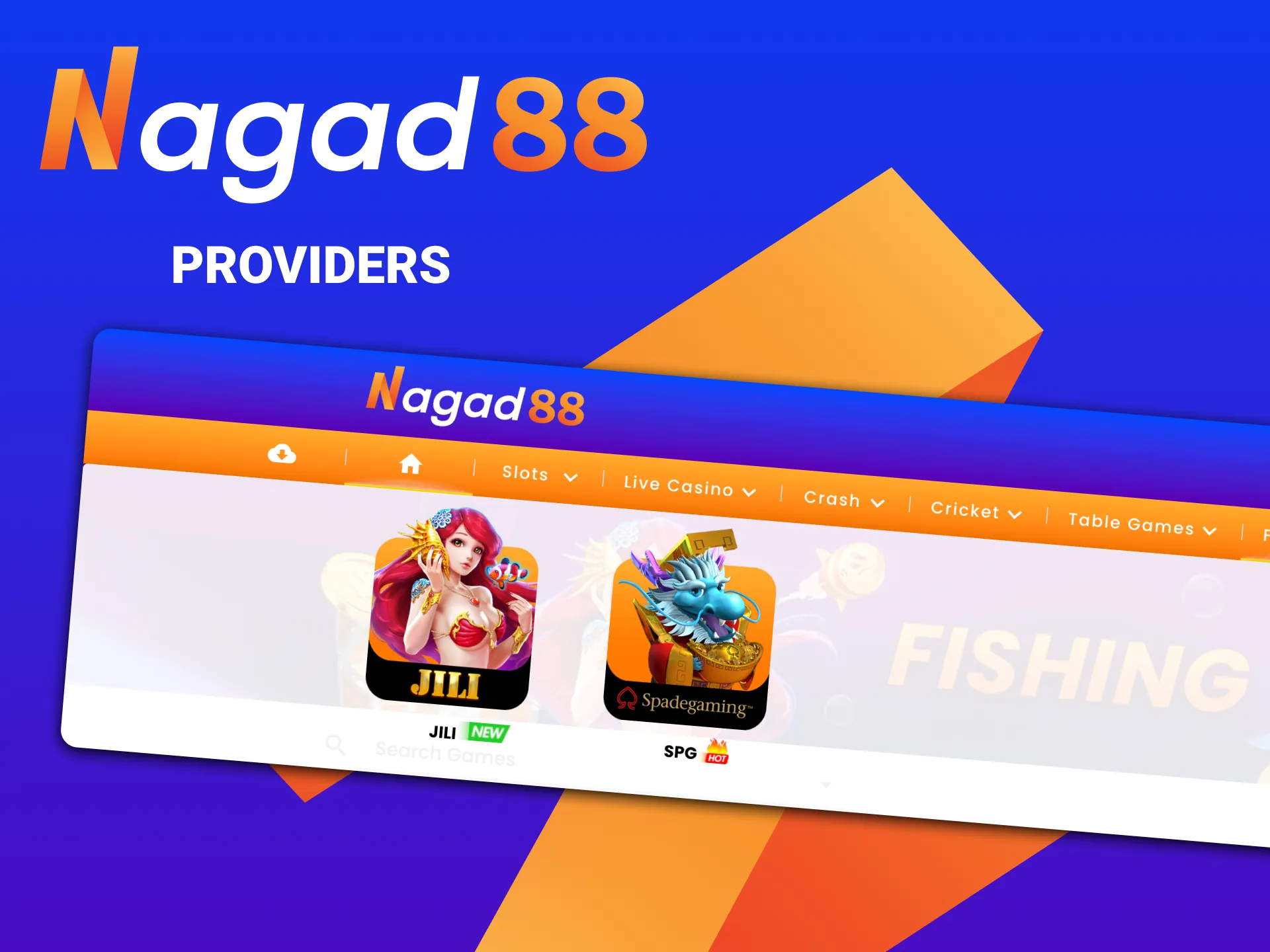 Check Nagad88 casino providers of the popular fishing games.