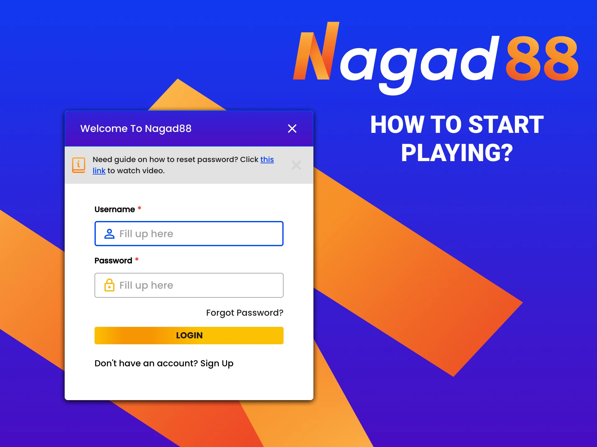 Starting to play at Nagad88 live casino is very easy.