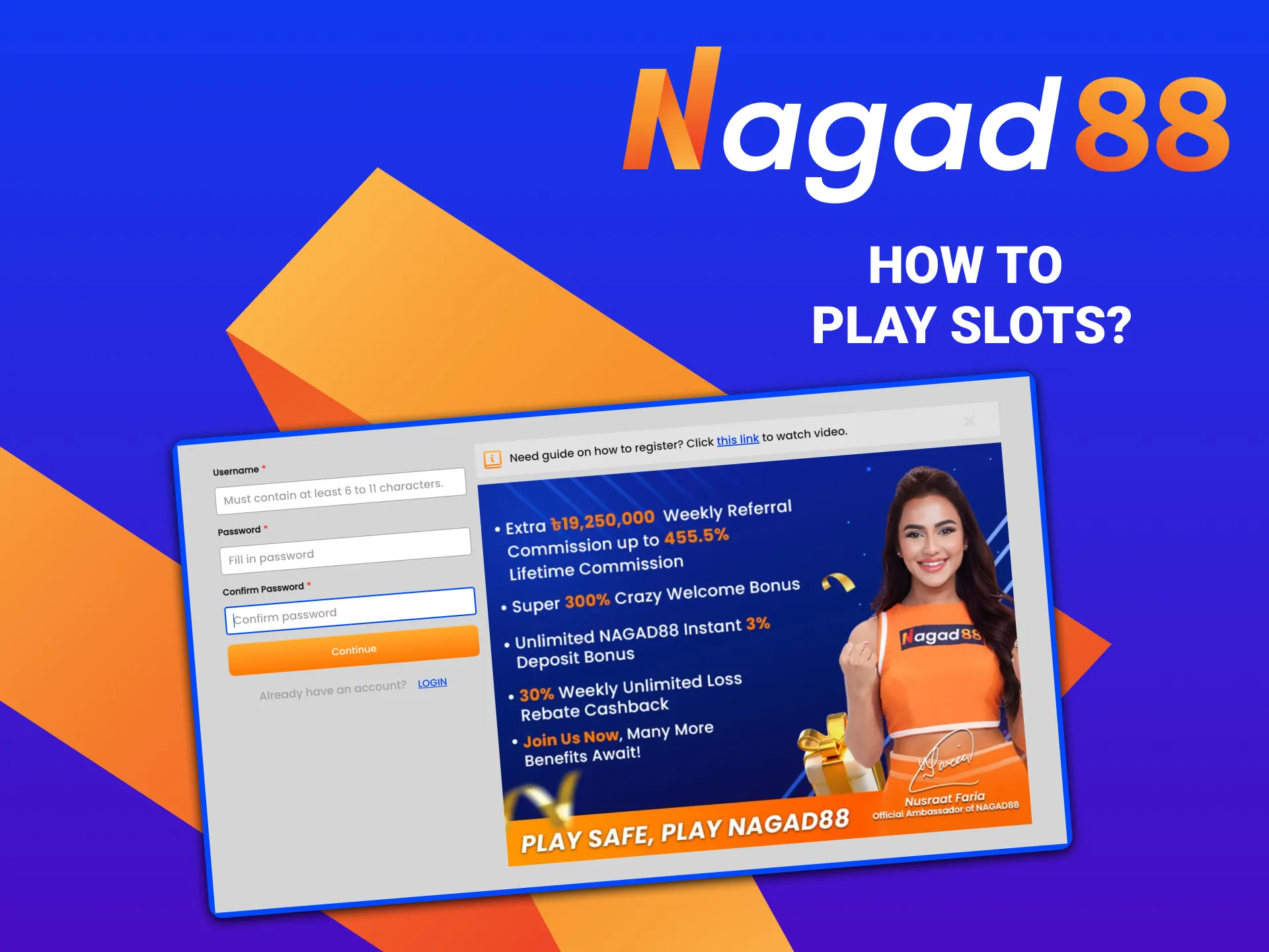 Start playing slots for real money at Nagad88.