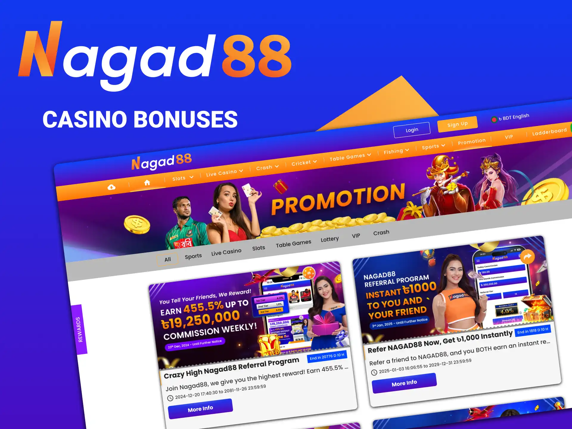 Check out the Nagad88 promotions page.