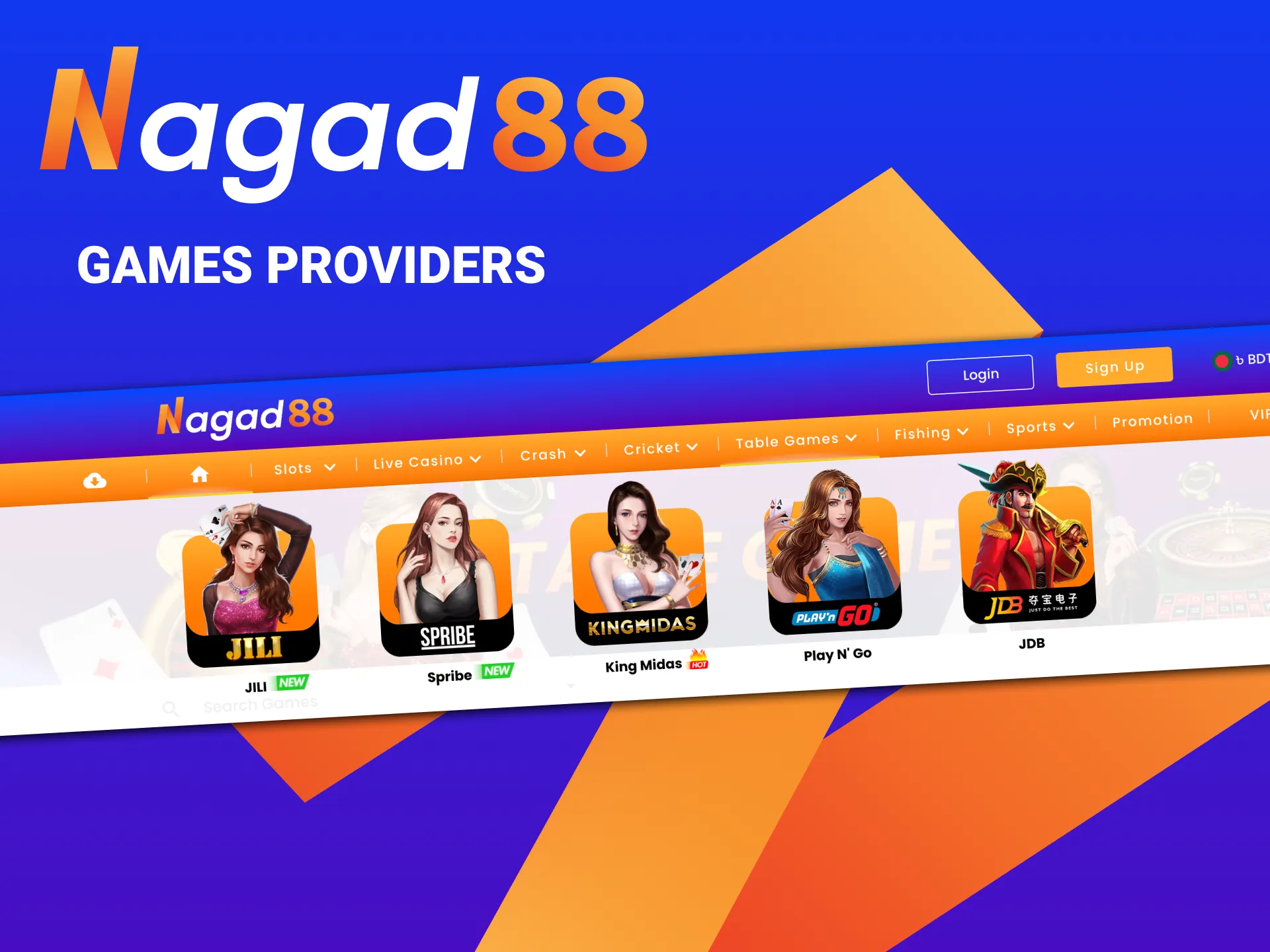 Nagad88 has partnered with several key providers of table games.