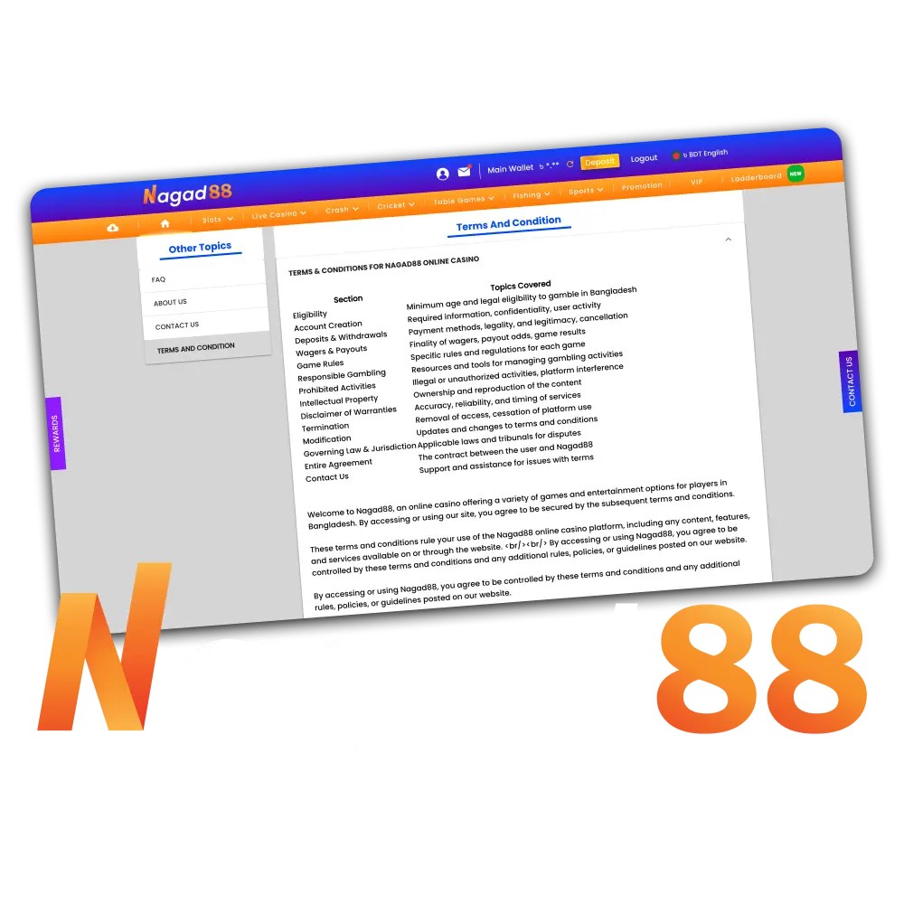 You must accept the Nagad88 terms and conditions when registering.