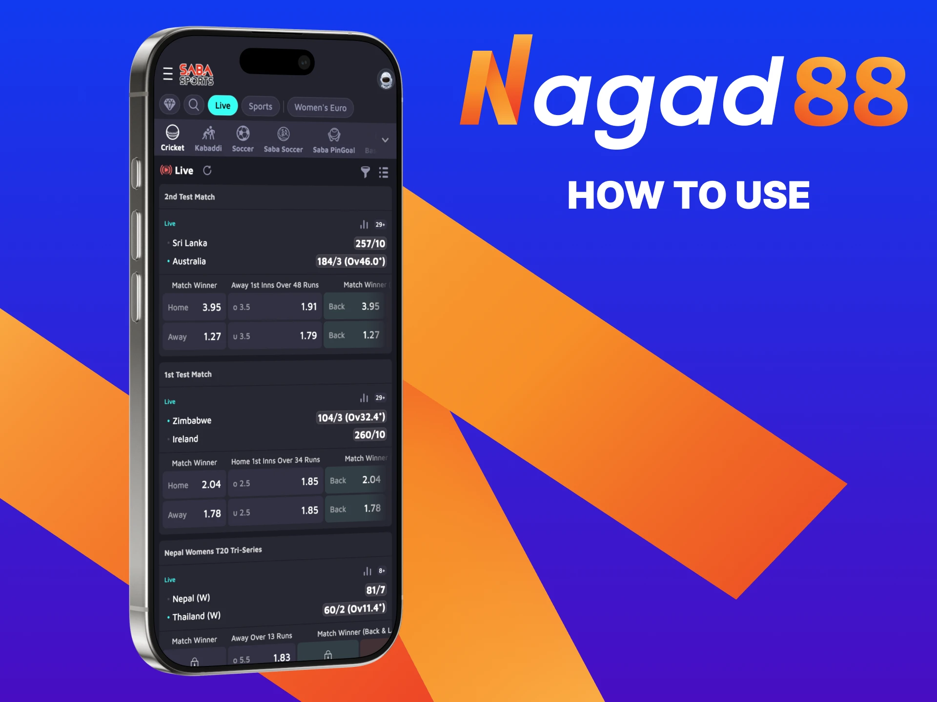 Learn the guide to placing bets via the Nagad88 app.