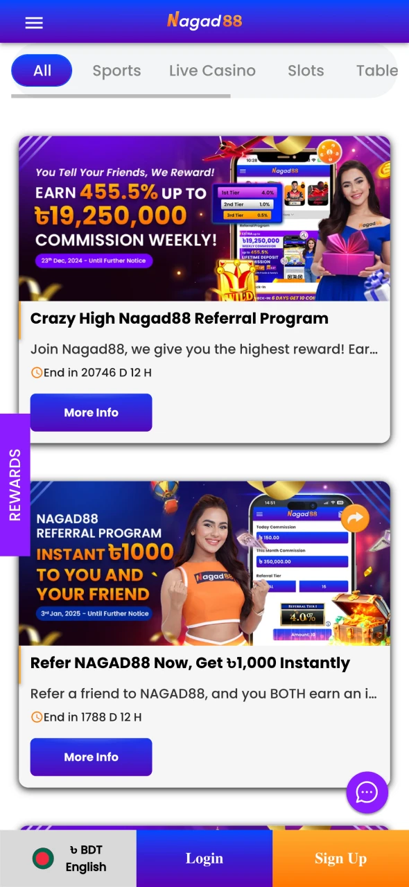 Go to Nagad88 website and get bonuses.