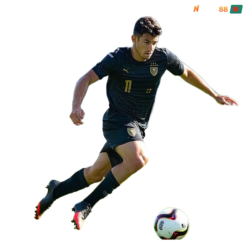 Phone screen with Nagad88 football betting interface in Bangladesh, decimal odds, live scores, 100% bonus up to 10,000 BDT